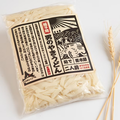 JAめまんべつ 極平麺が小麦の旨味を引き出す「男のやきうどん」 2食入り（スープ付き）